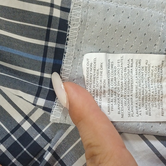 Men's Wrangler  Blue Plaid Shirt, XL , pre-owned,  excellent conditions - Picture 5 of 5